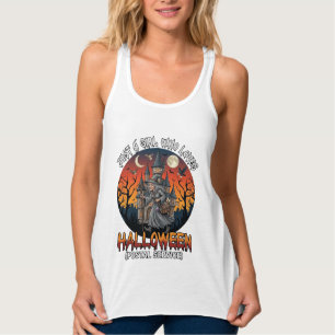 Camiseta Con Tirantes Es Bruja de Halloween Todos Hacen Escena Correo Po
