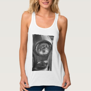 Camiseta Con Tirantes Escala de grises del faro de 55 Chevy