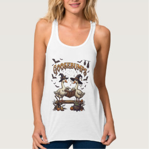 Camiseta Con Tirantes Escalofríos Halloween Gansos Sombreros de Bruja Li
