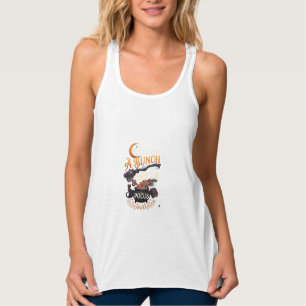 Camiseta Con Tirantes Escoba de Bruja Hocus Pocus Gato Negro Caldero Mág