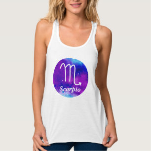 Camiseta Con Tirantes Escorpio Zodiaco espacio de símbolos nebulosa