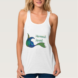 Camiseta Con Tirantes Escuadrón de sirenas en tonos verdes