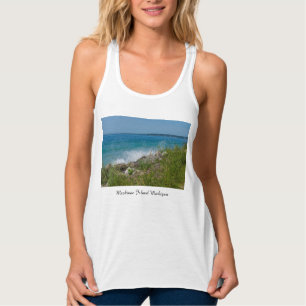 Camiseta Con Tirantes Esplausos En La Parte Superior Del Tanque Mackinac