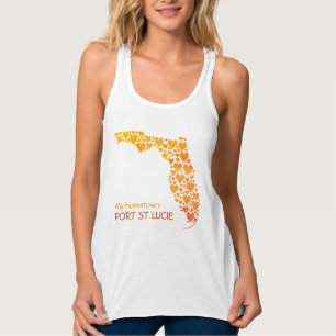 Camiseta Con Tirantes Estado de Florida Silhouette Hearts & Hometown