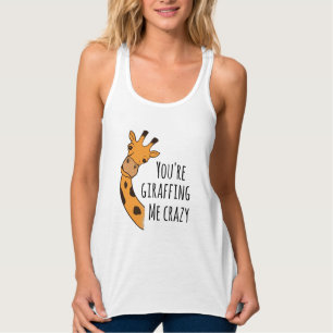 Camiseta Con Tirantes Estás girafando loco
