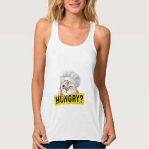 Camiseta Con Tirantes ¿estás hambriento amantes del gato diseño
