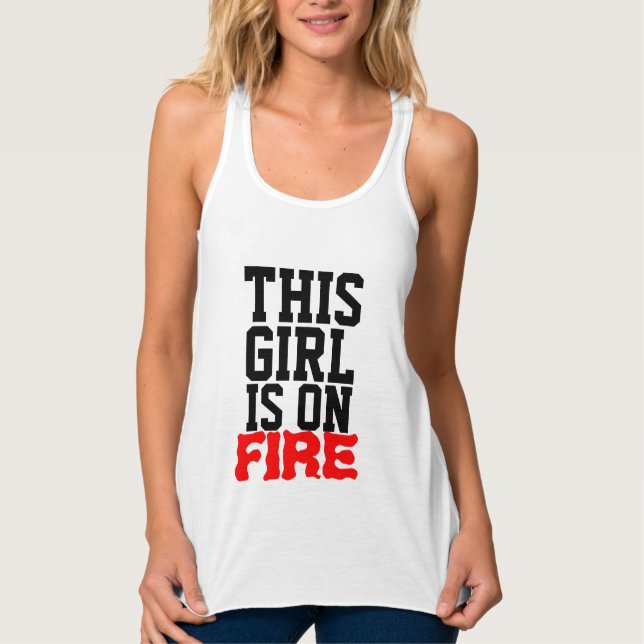 Camiseta Con Tirantes Este chica se arde (Anverso)