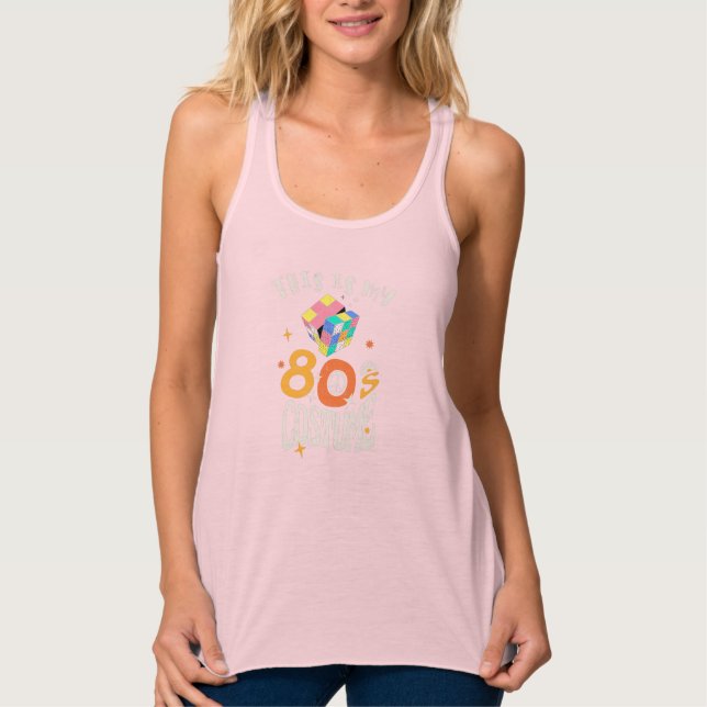 Camiseta Con Tirantes Este es mi efecto de Grunge de disfraces de los 80 (Anverso)