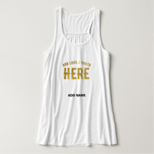 CAMISETA CON TIRANTES ESTILOSO MODERNO PERSONALIZABLE BLANCO VERIFICADO