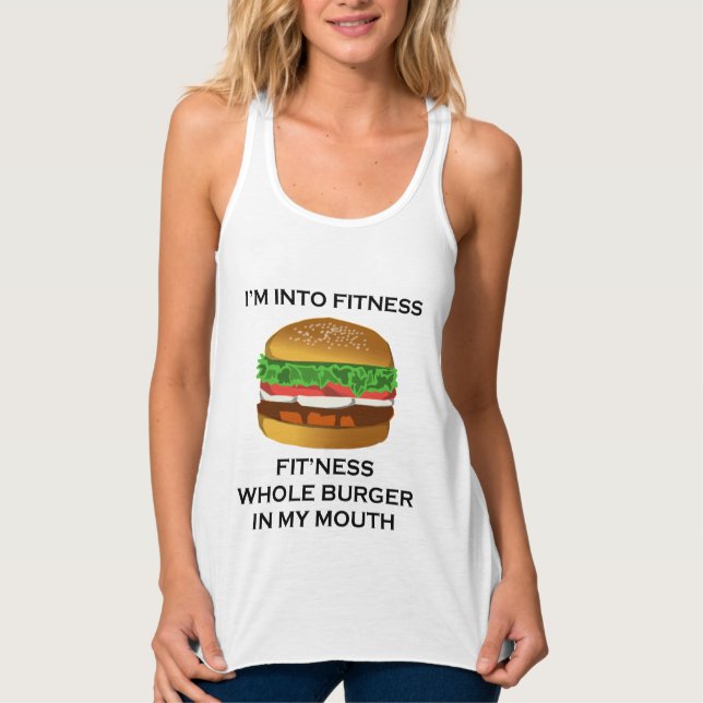 Camiseta Con Tirantes Estoy en Fitness Burger (Anverso)