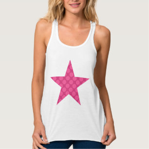 Camiseta Con Tirantes Estrella modelada en los puntos grandes - rojos