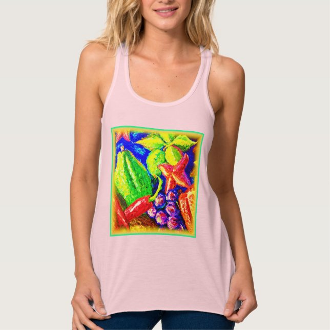 Camiseta Con Tirantes Estrellas Frutales Y De Belleza. ¡Hazte con una en (Anverso)