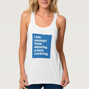 Camiseta Con Tirantes Exención de usar un recubrimiento facial
