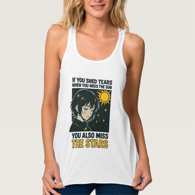 Camiseta Con Tirantes Extrañar las estrellas (Anverso)
