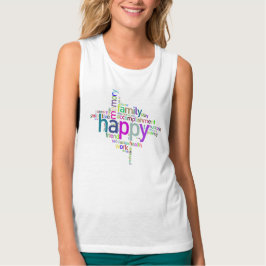 Camiseta Con Tirantes Familia feliz tiene todo el mundo