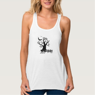 Camiseta Con Tirantes Fantasma Halloween Black Cat and Tree