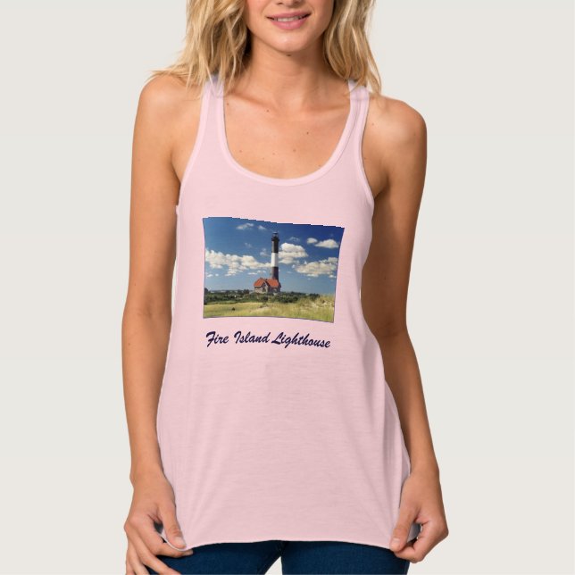 Camiseta Con Tirantes Faro de la Isla de Fuego Faro Señoras de Racerback (Anverso)