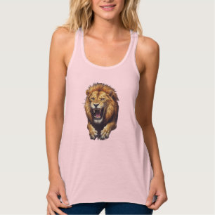 Camiseta Con Tirantes Fierce Angry Lion Ilustracion