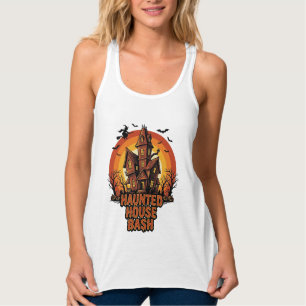 Camiseta Con Tirantes Fiesta Casa Embrujada Grabado Vintage Diseño de Ha