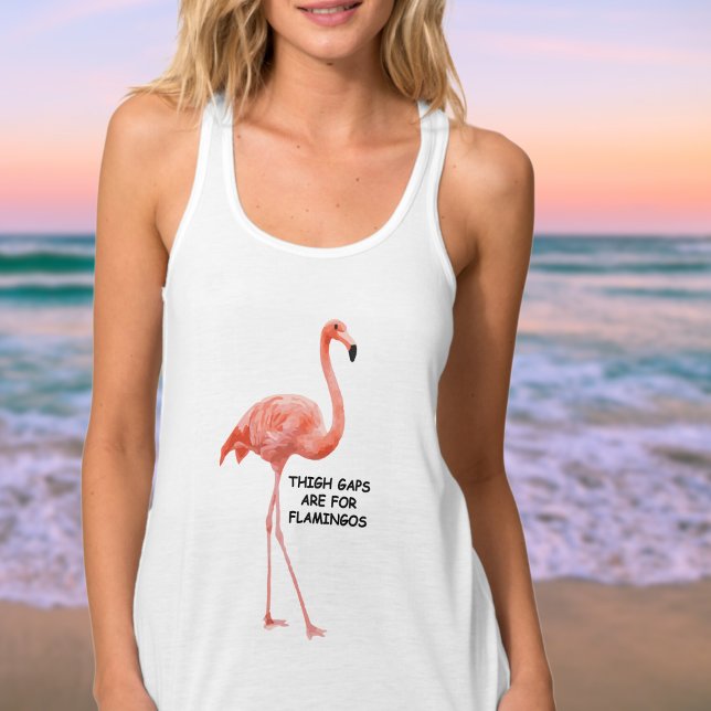 Camiseta Con Tirantes Flamingo rosado Inspirador verano suave (Cute Summer Inspirational Pink Flamingo Tank Top)