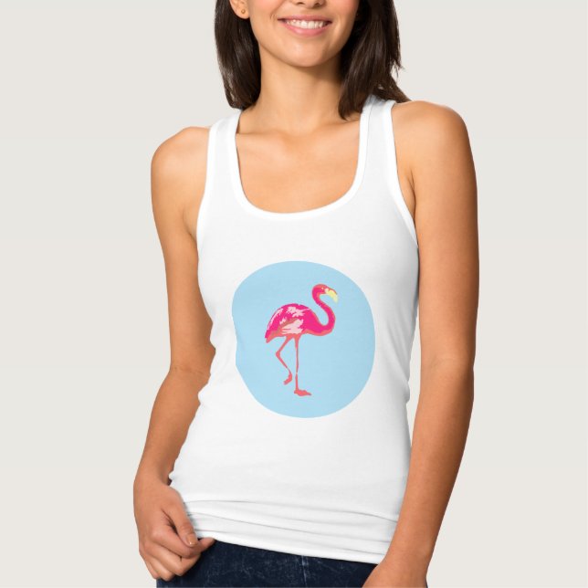 Camiseta Con Tirantes Flamingo, verano (Anverso)