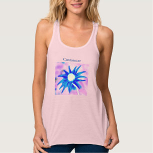 Camiseta Con Tirantes Flor azul Thunder_Cove