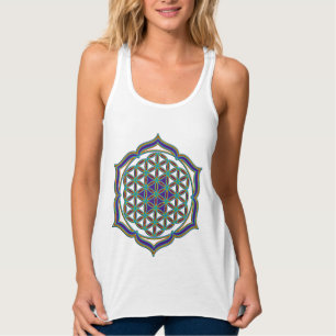 Camiseta Con Tirantes Flor de vida / Blume des Lebens - Lotus Contour
