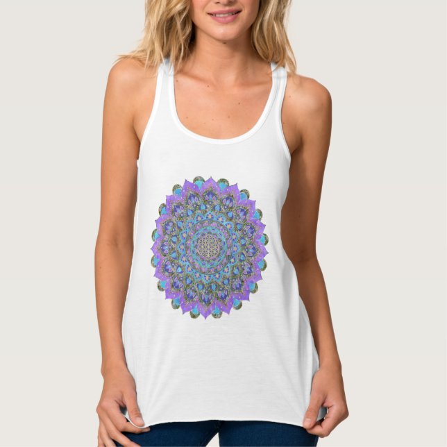 Camiseta Con Tirantes Flor De Vida - Mandala Estilo India 2 (Anverso)