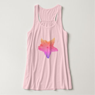 Camiseta Con Tirantes Flor descolorada del pepino del arco iris en un