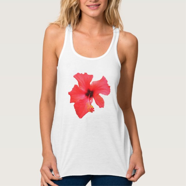 Camiseta Con Tirantes Flor roja (Anverso)