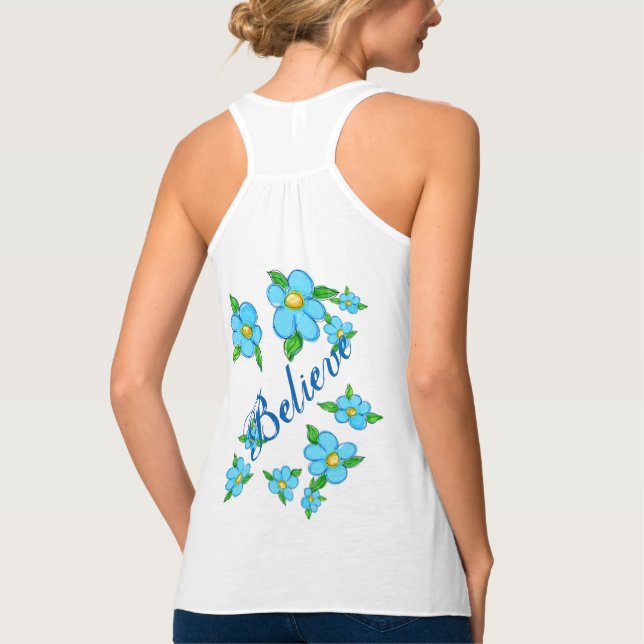 Camiseta Con Tirantes Floral de verano de las damas (Reverso)