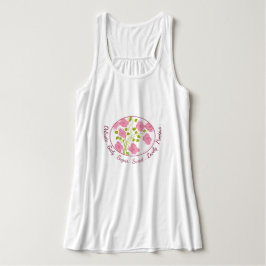 Camiseta Con Tirantes Floral rosa sin mangas