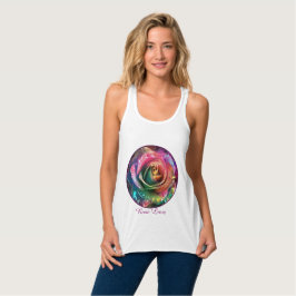 Camiseta Con Tirantes Florecimiento celeste: Rosa extranjero