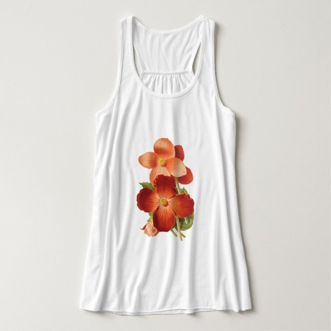 Camiseta Con Tirantes Flores de Begonia para mujeres (Diseño del anverso)