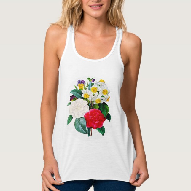 Camiseta Con Tirantes Flores de época (Anverso)