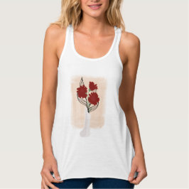Camiseta Con Tirantes Flores Elegantes en Florero