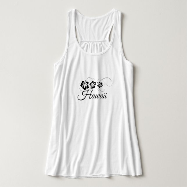 Camiseta Con Tirantes Flores tropicales Top-Hawaii de un tanque florido  (Diseño del anverso)