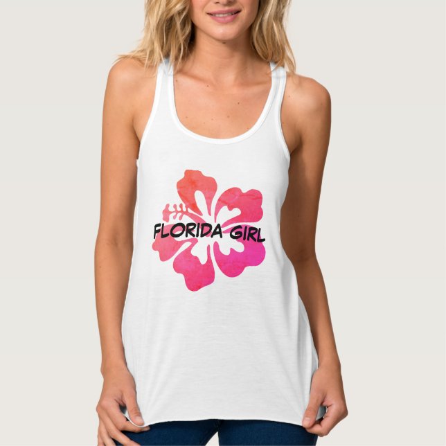 Camiseta Con Tirantes Florida Girl Hibiscus (Anverso)
