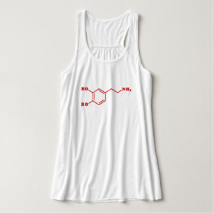 Camiseta Con Tirantes Fórmula química molecular de dopamina