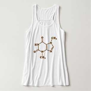 Camiseta Con Tirantes Fórmula química molecular de teobromina de chocola