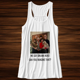 Camiseta Con Tirantes Foto de mascota divertida personalizada de familia