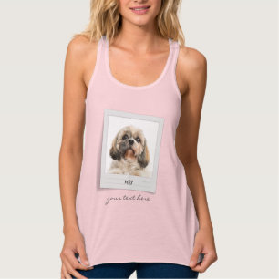 Camiseta Con Tirantes Foto de mascota fotograma de mamá Cumpleaños perso