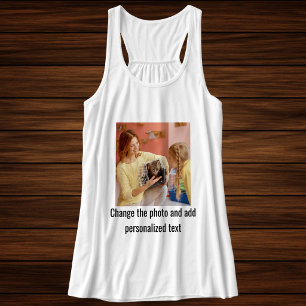 Camiseta Con Tirantes Foto de mascota personalizada de gato blanco y neg