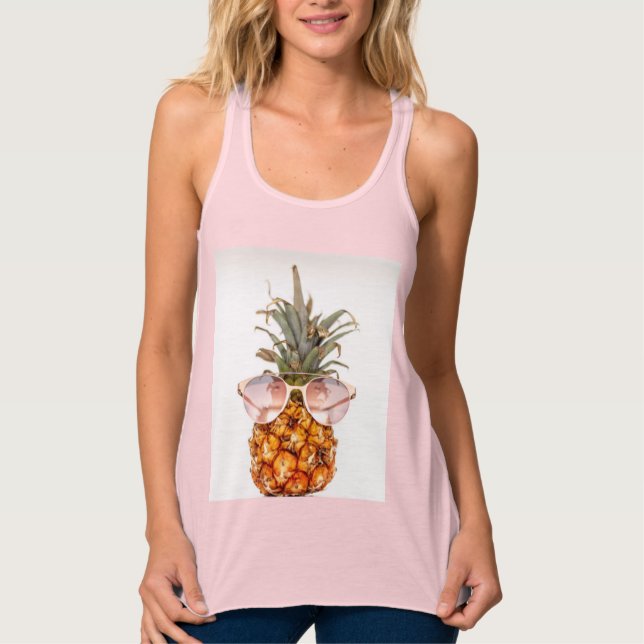 Camiseta Con Tirantes Foto de piña de fruta (Anverso)