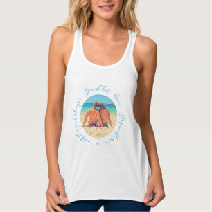 Camiseta Con Tirantes Foto personalizado y tanque de texto arriba - Su p