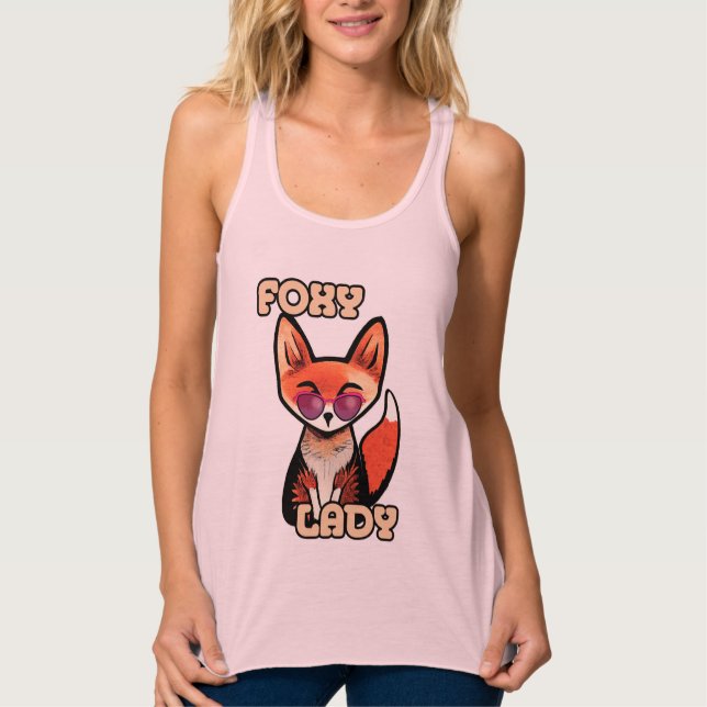 Camiseta Con Tirantes Foxy Lady | Cortar Fox (Anverso)