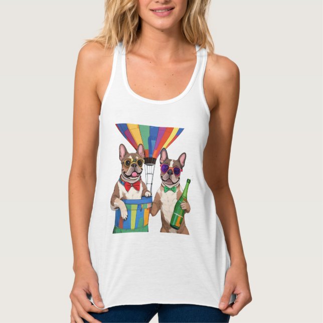 Camiseta Con Tirantes Französische Bulldoggen Neujahr French Bulldog (Anverso)
