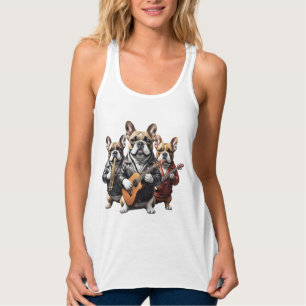 Camiseta Con Tirantes French Bulldog banda de música Bulldogs franceses