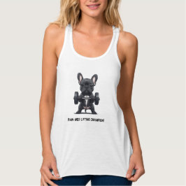 Camiseta Con Tirantes Frenchie Paw-wer Lifter