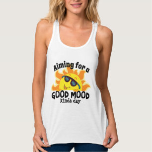 Camiseta Con Tirantes Fresco Sol en Gafas de Sol Feliz Hipster Verano